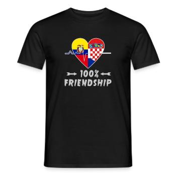 Ecuador and Croatia 100% friendship - Men's T-Shirt - black - Front - AI Model Male 178 light (178cm)