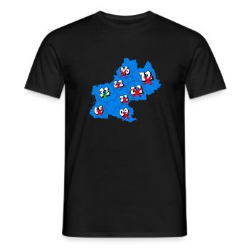 Midi-Pyrénées Region - Männer T-Shirt - Schwarz - Vorne - AI Model Male 178 light (178cm)