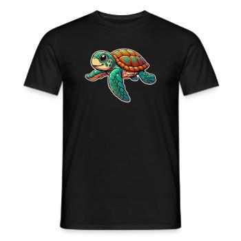 Turtle - Men's T-Shirt - black - Front - AI Model Male 178 light (178cm)