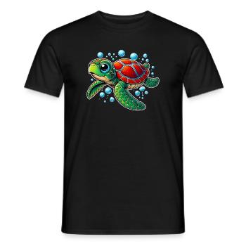 Turtle - Men's T-Shirt - black - Front - AI Model Male 178 light (178cm)