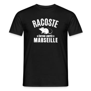 Marseille, Marseillais, Marseille humour - Men's T-Shirt - black - Front - AI Model Male 178 light (178cm)