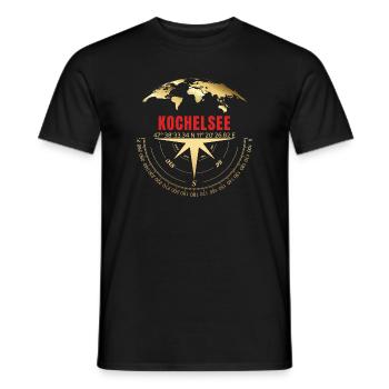 Koordinaten Kochelsee - Männer T-Shirt - Schwarz - Vorne - AI Model Male 178 light (178cm)