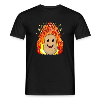 Gemüse Kartoffel Kartoffeln feurig heiß - Männer T-Shirt - Schwarz - Vorne - AI Model Male 178 light (178cm)