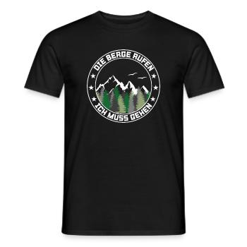Der Berg ruft ich muss gehen - Männer T-Shirt - Schwarz - Vorne - AI Model Male 178 light (178cm)