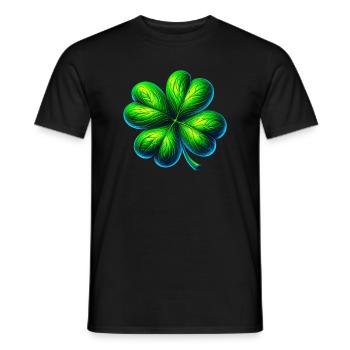 Trèfle à quatre feuilles - T-shirt homme - noir - Devant - AI Model Male 178 light (178cm)