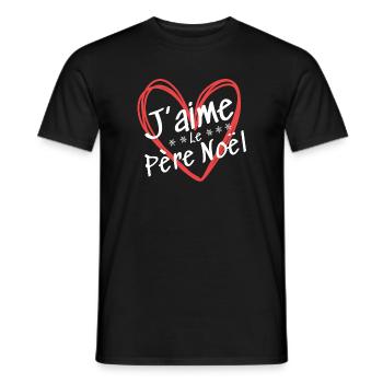 Ich liebe den Weihnachtsmann - Männer T-Shirt - Schwarz - Vorne - AI Model Male 178 light (178cm)