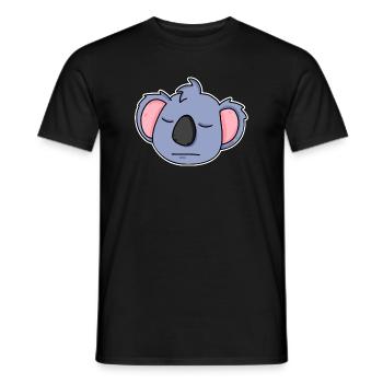 Koala Head Animal Tired - Men's T-Shirt - black - Front - AI Model Male 178 light (178cm)