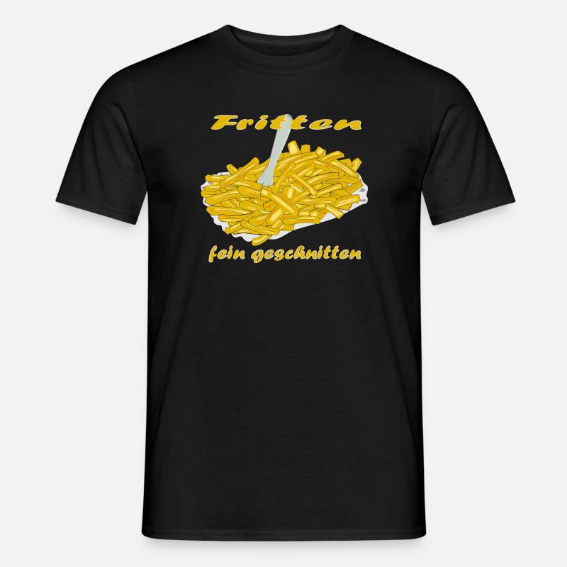 Pommes Frittes - Männer T-Shirt - Schwarz