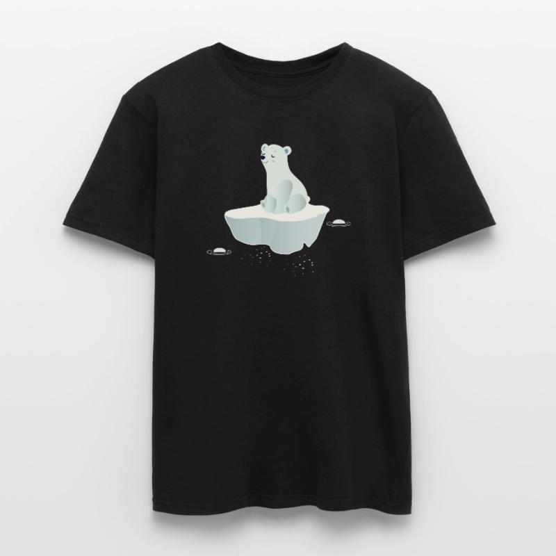 Träumender Eisbär auf einer Eisscholle Männer T-Shirt