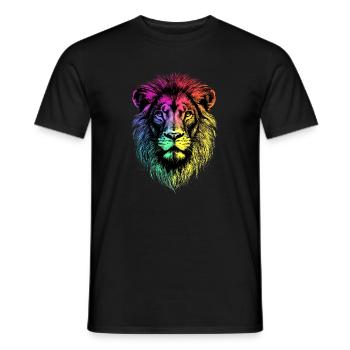 Lion Grand Chat Crinière de Lion Les Lions Amour Lions Sauvages - T-shirt homme - noir - Devant - AI Model Male 178 light (178cm)