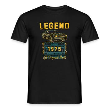 Légende créée en 1975 - T-shirt homme - noir - Devant - AI Model Male 178 light (178cm)