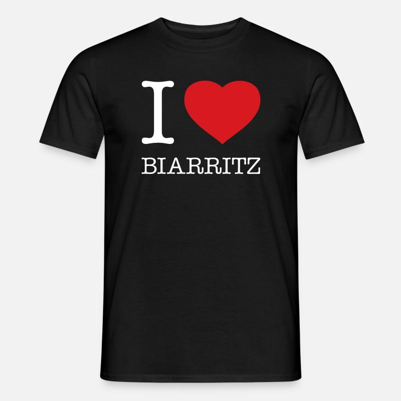 I LOVE BIARRITZ - Männer T-Shirt - Schwarz