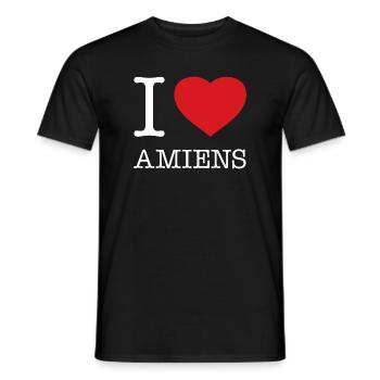 I LOVE AMIENS - Männer T-Shirt - Schwarz - Vorne - AI Model Male 178 light (178cm)