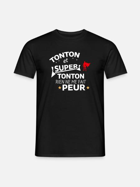 Humorous Tribute from Super Tonton - Men's T-Shirt - black