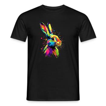 Hase Kaninchen Liebhaber Feldhase Bunny Süße Hasen - Männer T-Shirt - Schwarz - Vorne - AI Model Male 178 light (178cm)