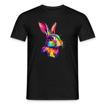 Hase Kaninchen Liebhaber Feldhase Bunny Süße Hasen - Männer T-Shirt - Schwarz - Vorne - AI Model Male 178 light (178cm)