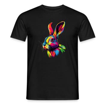 Hase Kaninchen Liebhaber Feldhase Bunny Süße Hasen - Männer T-Shirt - Schwarz - Vorne - AI Model Male 178 light (178cm)