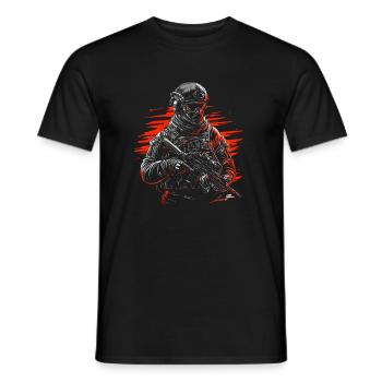 Forces spéciales - T-shirt homme - noir - Devant - AI Model Male 178 light (178cm)