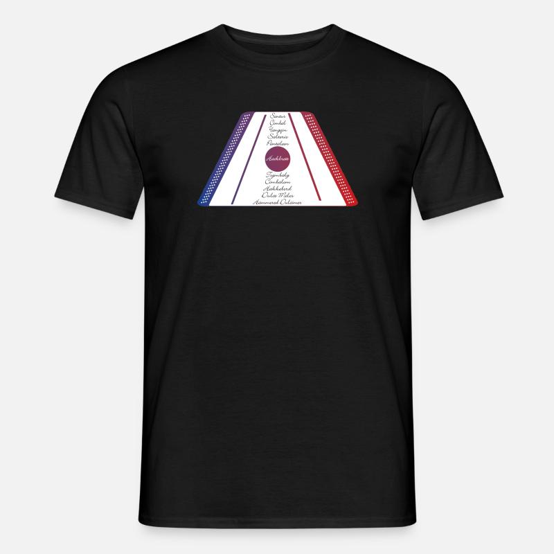 Hackbrett blau rot - Männer T-Shirt - Schwarz
