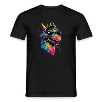 Dragon Mythical Creature Dragon Lover Fire Dragon - Men's T-Shirt - black - Front - AI Model Male 178 light (178cm)