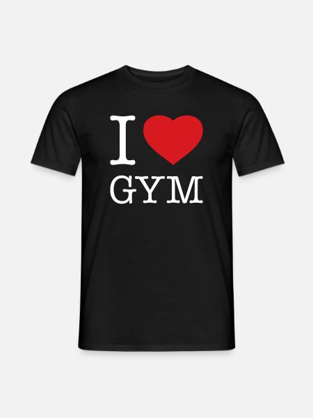 I LOVE GYM - Men's T-Shirt - black