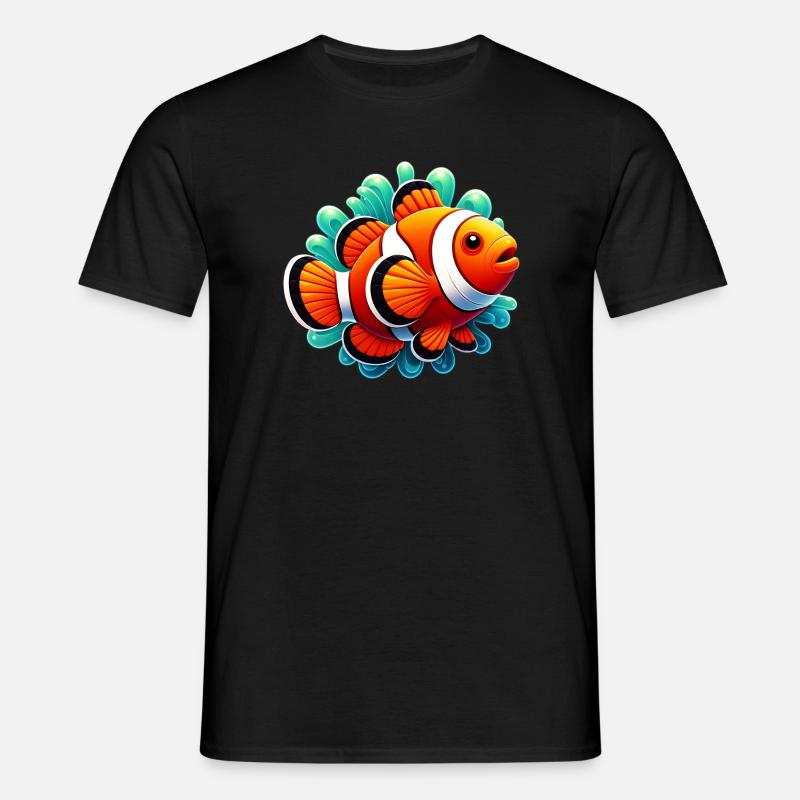 Clownfisch - Männer T-Shirt - Schwarz