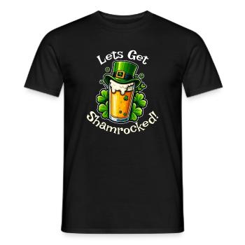 Let’s Get Shamrocked – Lustiges St. Patrick’s Day - Männer T-Shirt - Schwarz - Vorne - AI Model Male 178 light (178cm)