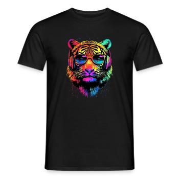 Tiger Raubkatze Wildnis Tiger Katzen Süßer Tiger - Männer T-Shirt - Schwarz - Vorne - AI Model Male 178 light (178cm)
