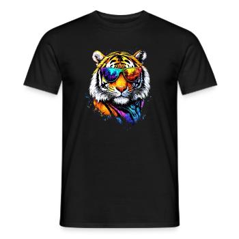 Tiger Raubkatze Wildnis Tiger Katzen Süßer Tiger - Männer T-Shirt - Schwarz - Vorne - AI Model Male 178 light (178cm)