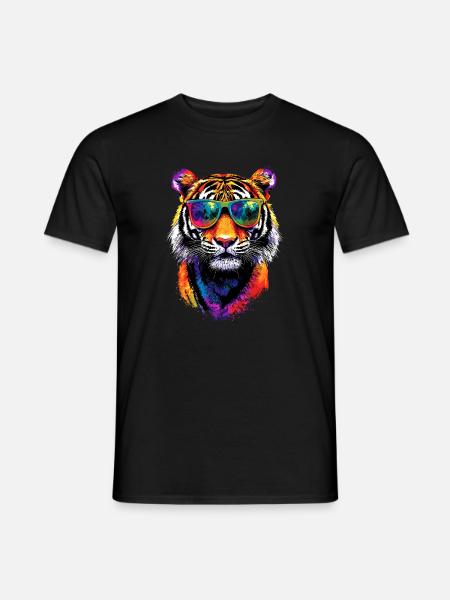 Tiger Raubkatze Wildnis Tiger Katzen Süßer Tiger - Männer T-Shirt - Schwarz