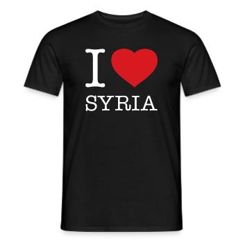 J’ADORE LA SYRIE - T-shirt homme - noir - Devant - AI Model Male 178 light (178cm)