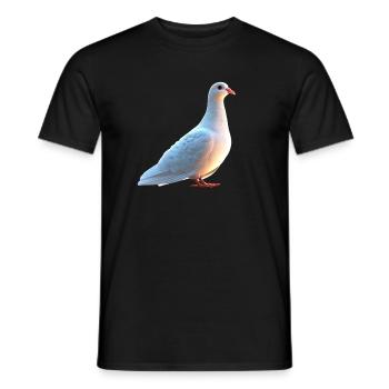 Taube Weiß Stadttaube Ringeltaube Weiße Tauben - Männer T-Shirt - Schwarz - Vorne - AI Model Male 178 light (178cm)
