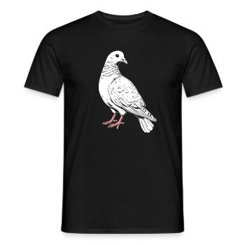 Taube Weiß Stadttaube Ringeltaube Weiße Tauben - Männer T-Shirt - Schwarz - Vorne - AI Model Male 178 light (178cm)