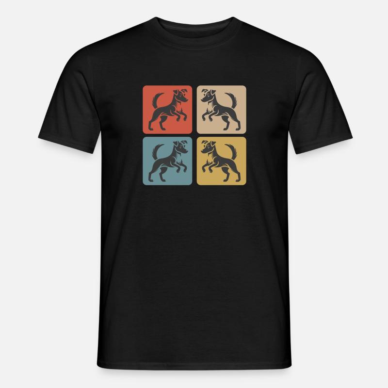Jack Russell Terrier Design - Männer T-Shirt - Schwarz