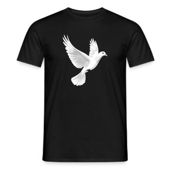 Taube Weiß Frieden Peace Ringeltaube Weiße Tauben - Männer T-Shirt - Schwarz - Vorne - AI Model Male 178 light (178cm)