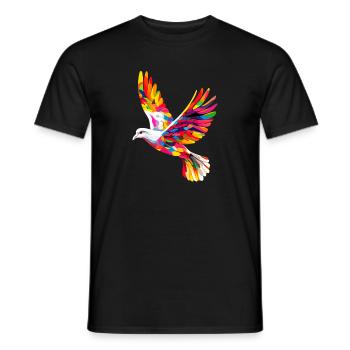 Taube Weiß Frieden Peace Ringeltaube Weiße Tauben - Männer T-Shirt - Schwarz - Vorne - AI Model Male 178 light (178cm)