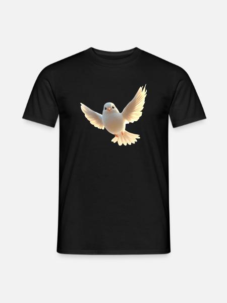 Colomba Bianca Pace Pace Legno Colomba Colomba Bianca - T-shirt uomo - nero