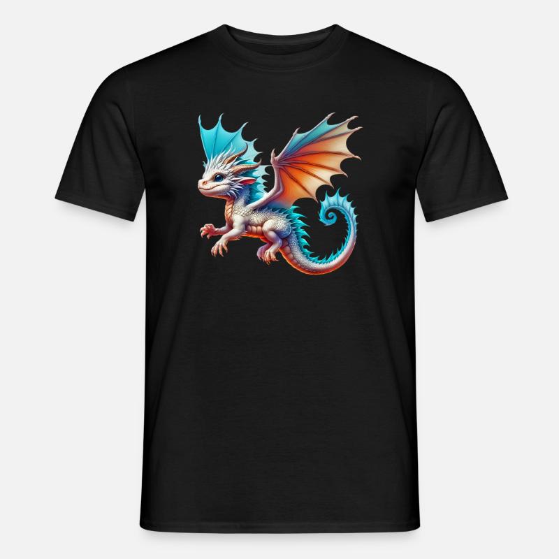 Drache - Männer T-Shirt - Schwarz