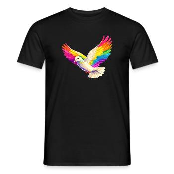Taube Weiß Frieden Peace Ringeltaube Weiße Tauben - Männer T-Shirt - Schwarz - Vorne - AI Model Male 178 light (178cm)