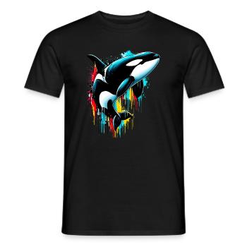 Killer whale - Men's T-Shirt - black - Front - AI Model Male 178 light (178cm)