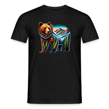 Bear - Men's T-Shirt - black - Front - AI Model Male 178 light (178cm)