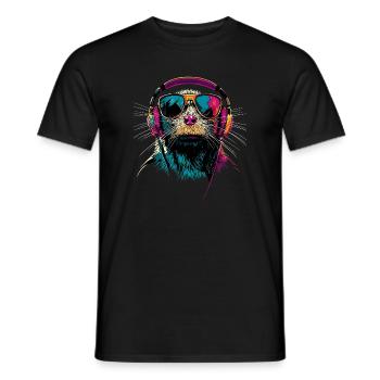 Mole with Sunglasses Love Cute Moles - Men's T-Shirt - black - Front - AI Model Male 178 light (178cm)
