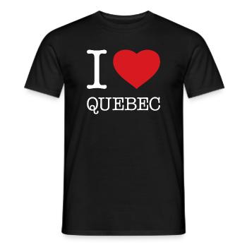 I LOVE QUEBEC - Männer T-Shirt - Schwarz - Vorne - AI Model Male 178 light (178cm)