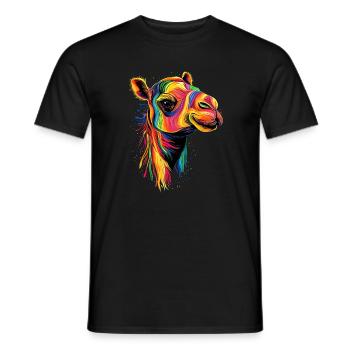 Camel Dromedary Bactrian Camel Gift Camels - Men's T-Shirt - black - Front - AI Model Male 178 light (178cm)