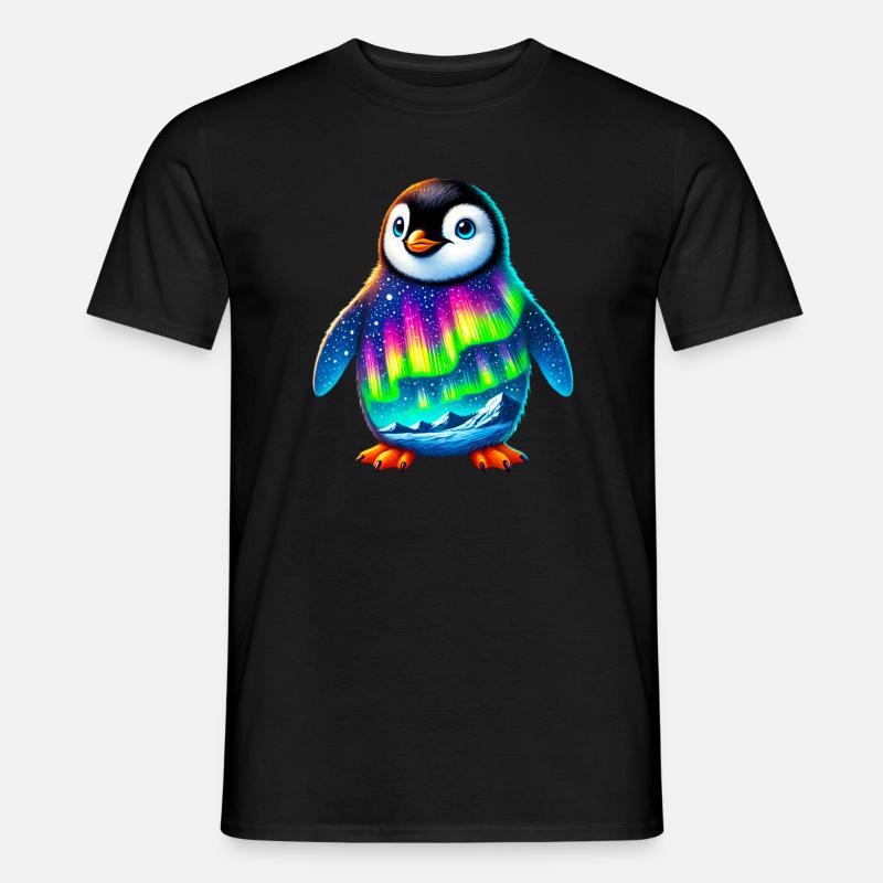 Pinguin - Männer T-Shirt - Schwarz