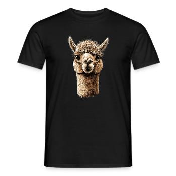 Alpaca Sweet Llama Farm Life Is Better With Alpacas - Men's T-Shirt - black - Front - AI Model Male 178 light (178cm)