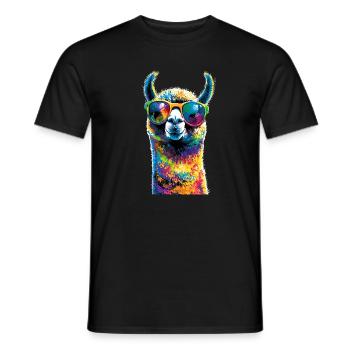 Alpaca Sweet Llama Farm Life Is Better With Alpacas - Men's T-Shirt - black - Front - AI Model Male 178 light (178cm)