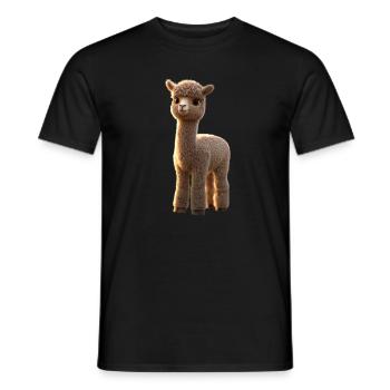 Alpaca Sweet Llama Farm Life Is Better With Alpacas - Men's T-Shirt - black - Front - AI Model Male 178 light (178cm)