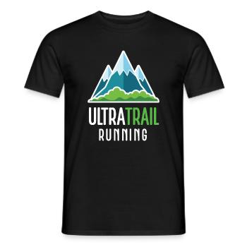 Ultra Trail Running - Men's T-Shirt - black - Front - AI Model Male 178 light (178cm)