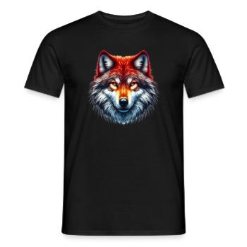 Wolf - Männer T-Shirt - Schwarz - Vorne - AI Model Male 178 light (178cm)